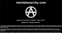 Desktop Screenshot of mentalanarchy.com