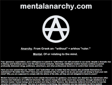 Tablet Screenshot of mentalanarchy.com